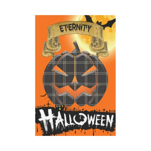 Eternity Tartan Jack O' Lantern Garden Flag / Halloween Home Decor NN4