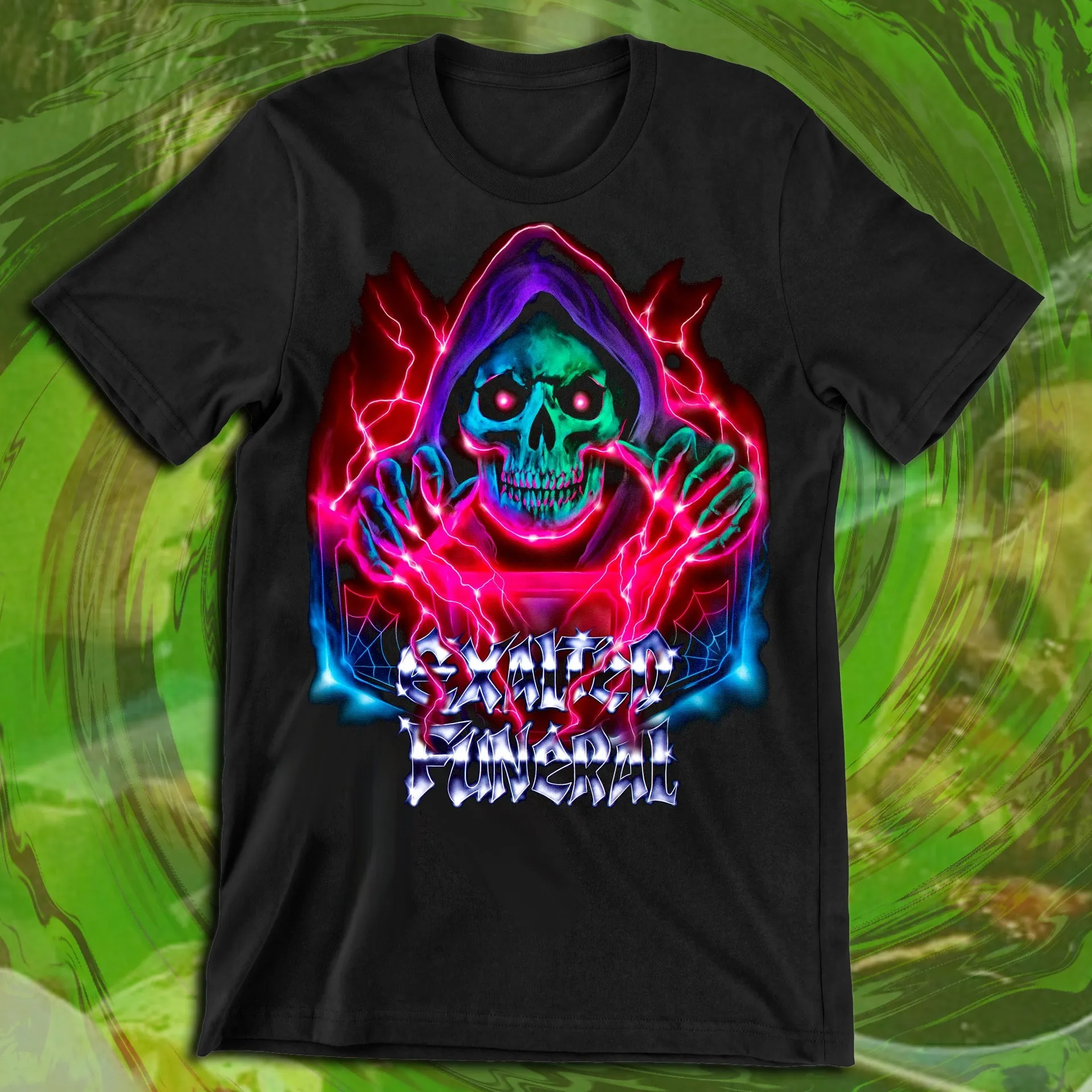 Exalted Funeral Skully Chrome T-Shirt