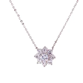 Flower CZ Necklace