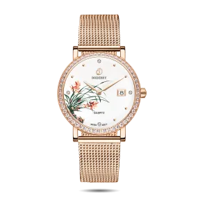 FLOWER - Swiss Quartz Movement Watch | Rose Gold & Orchid