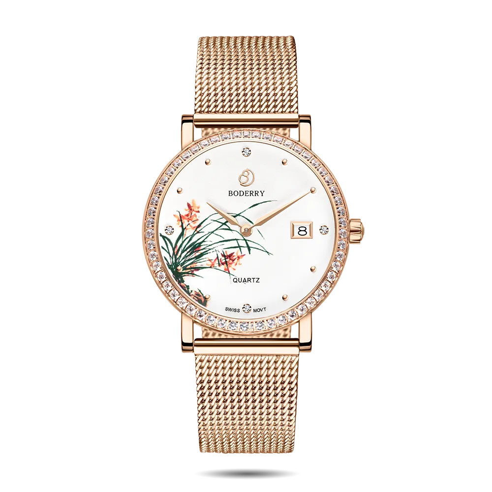 FLOWER - Swiss Quartz Movement Watch | Rose Gold & Orchid