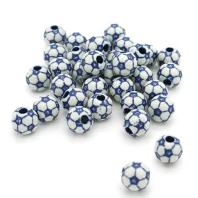 Football Royal Blue Plastic Round 10mm-Pack of 50