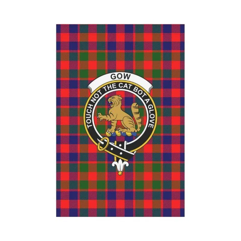 GOW OF MCGOUAN TARTAN CLAN BADGE GARDEN FLAG TH1