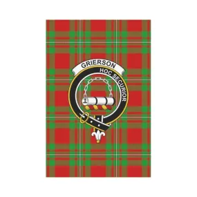 GRIERSON TARTAN CLAN BADGE GARDEN FLAG TH1