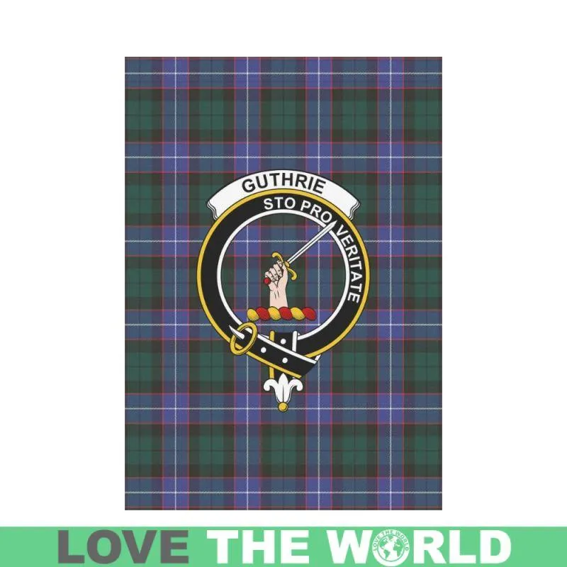 GUTHRIE TARTAN CLAN BADGE GARDEN FLAG TH1