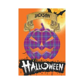 Jackson Tartan Jack O' Lantern Garden Flag / Halloween Home Decor NN8