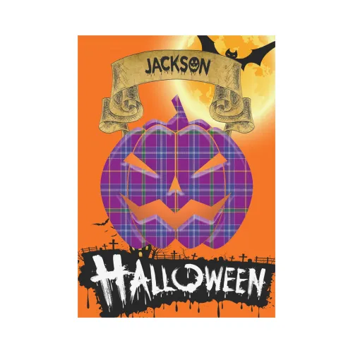 Jackson Tartan Jack O' Lantern Garden Flag / Halloween Home Decor NN8