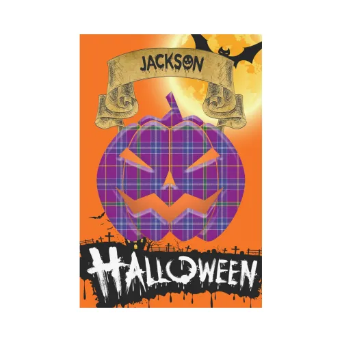 Jackson Tartan Jack O' Lantern Garden Flag / Halloween Home Decor NN8