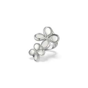 Jardin Double Flower Ring With Mother of Pearl