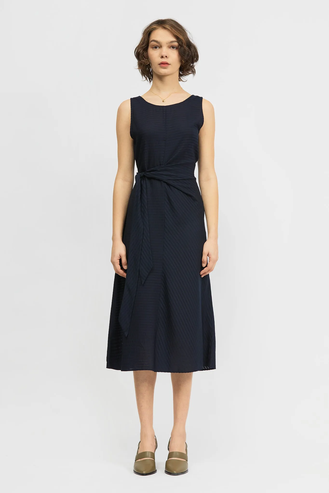 Jayu Dress Navy Stripe