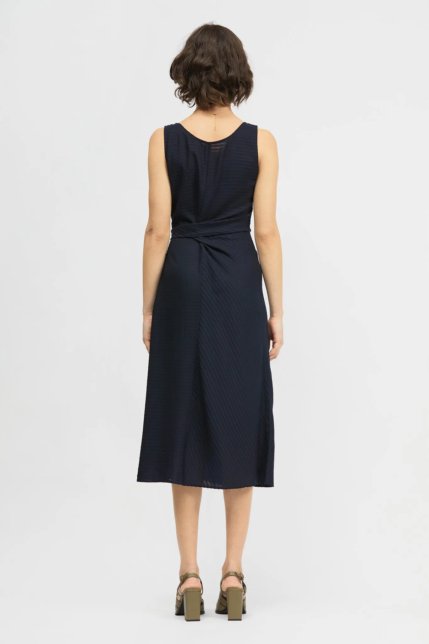 Jayu Dress Navy Stripe