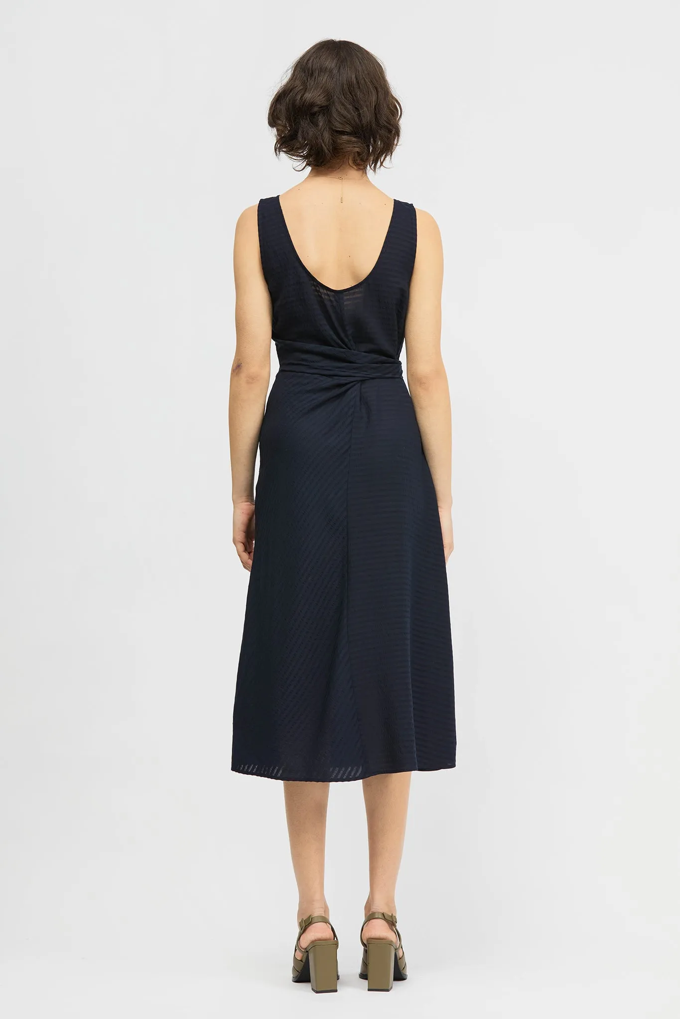 Jayu Dress Navy Stripe