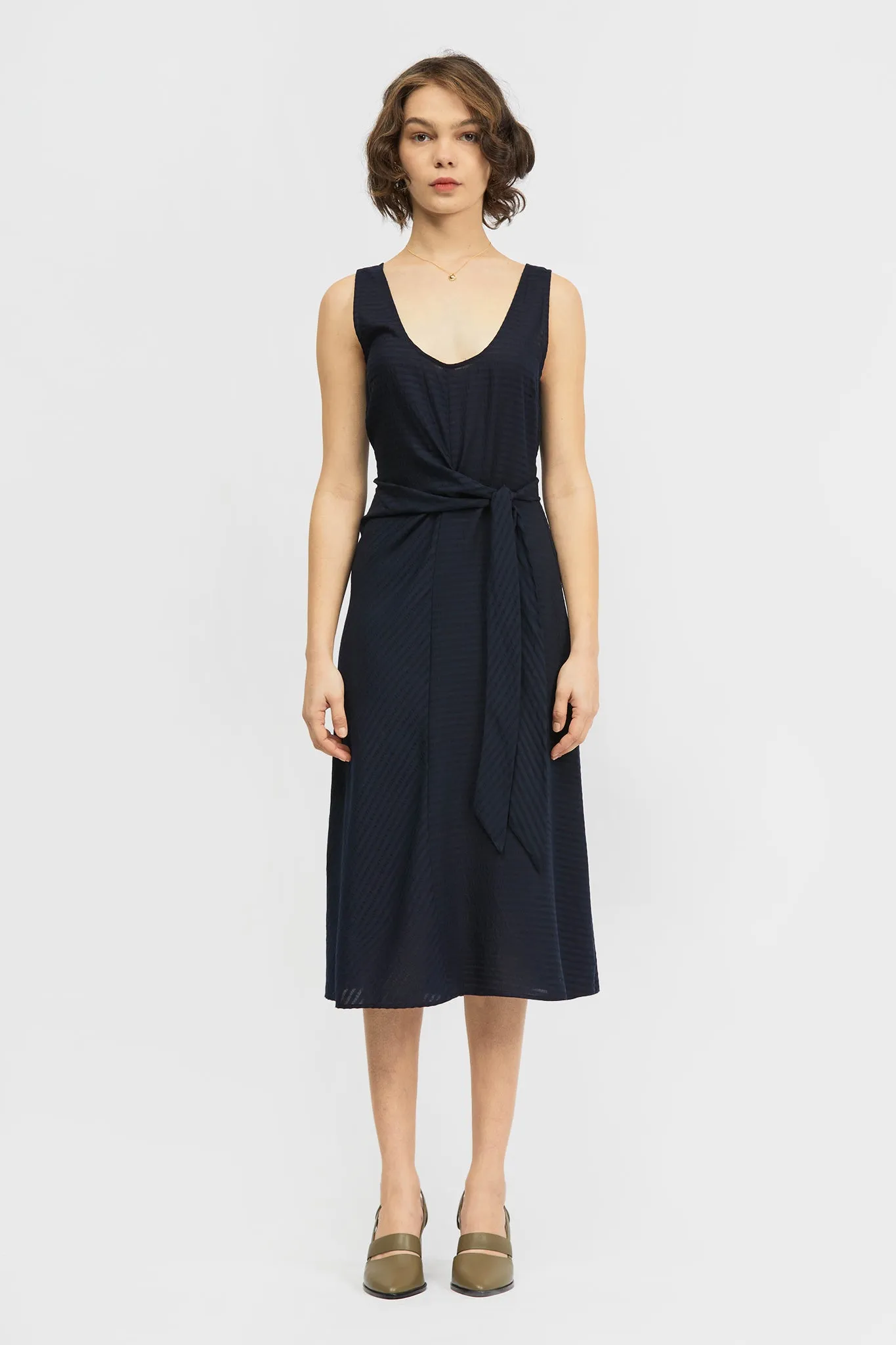 Jayu Dress Navy Stripe