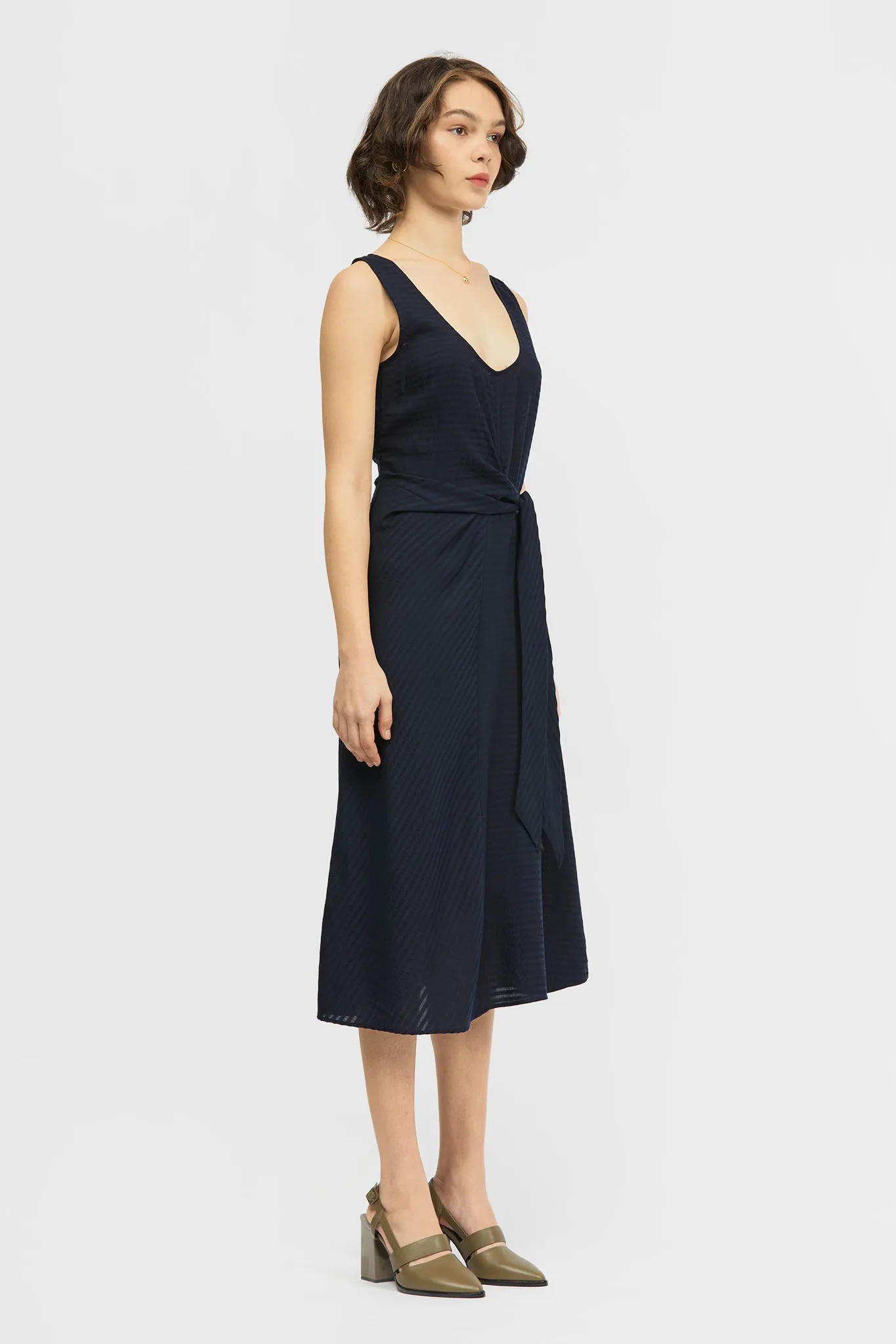 Jayu Dress Navy Stripe