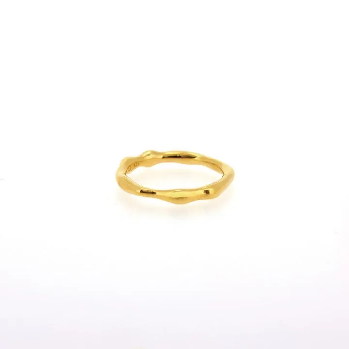 Linda Tahija Organica Thin Ring, Gold