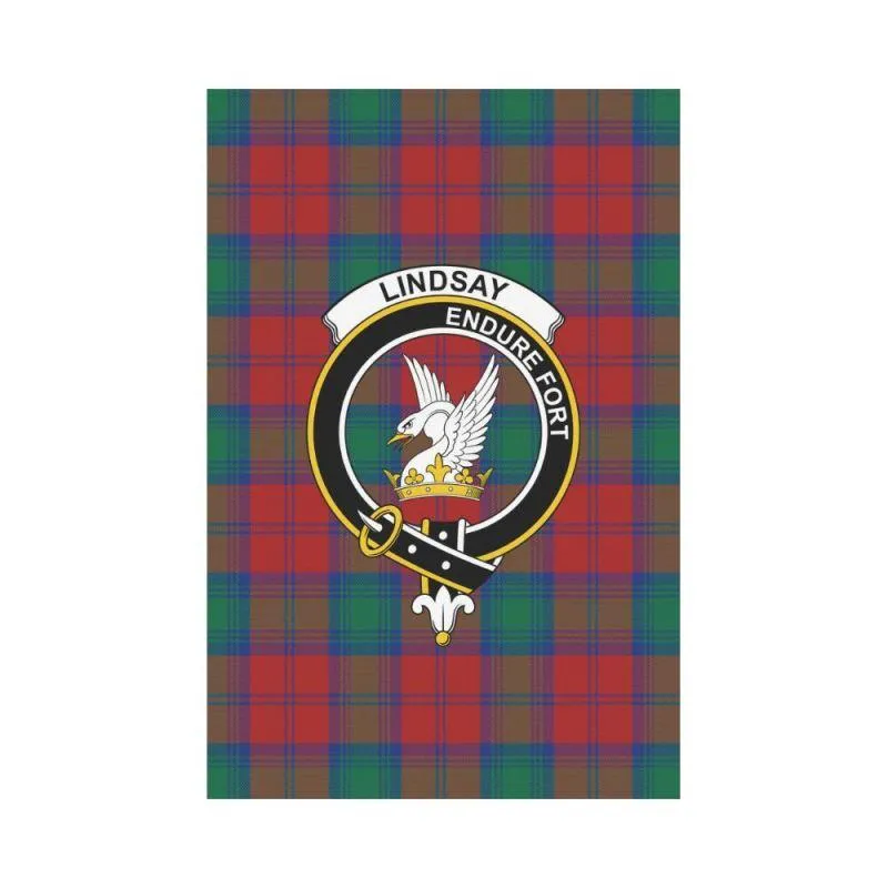 Lindsay Tartan Flag Clan Badge K7