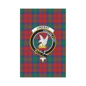 Lindsay Tartan Flag Clan Badge K7