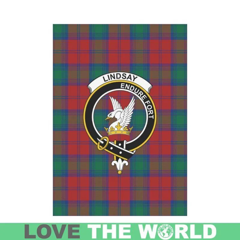 Lindsay Tartan Flag Clan Badge K7