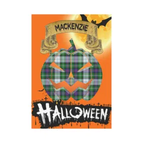 MacKenzie Dress Modern Tartan Jack O' Lantern Garden Flag / Halloween Home Decor NN6