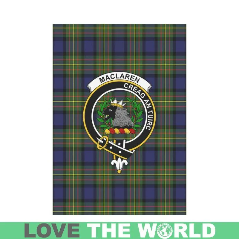 Maclaren (Mclaren) Tartan Flag Clan Badge K7