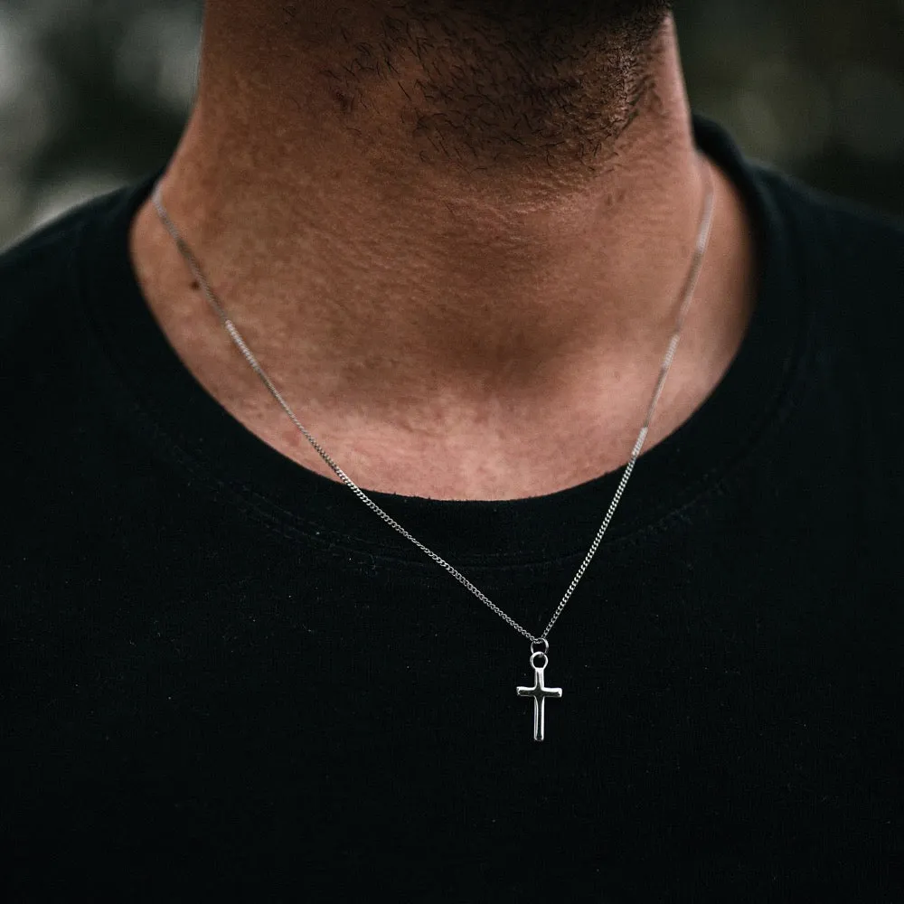 Mini Cross Pendant - Sterling Silver