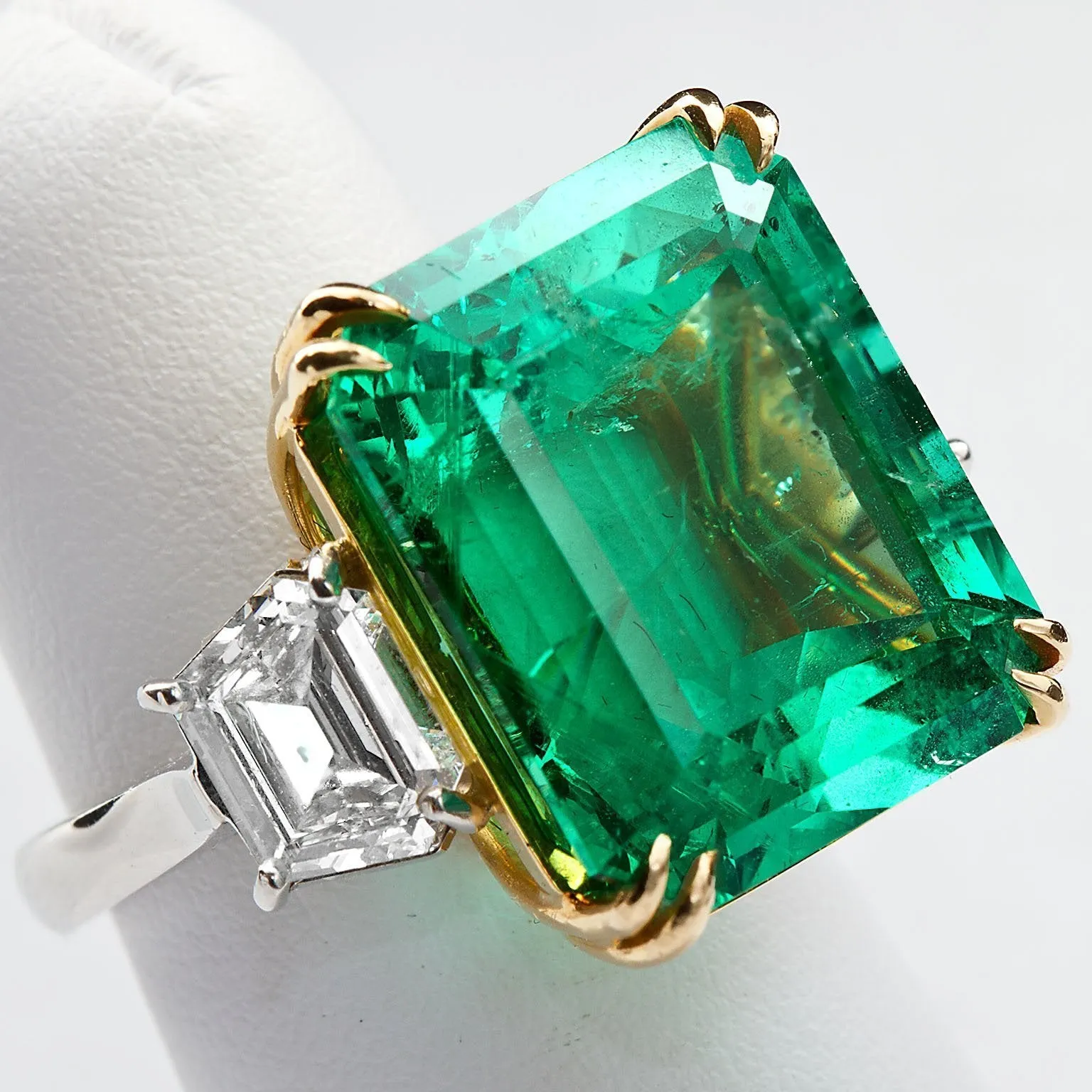 PATRICE Large Colombian Emerald Engagement Ring