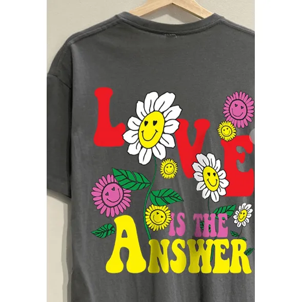 "Love Is the Answer" Oversized Tee Shirt