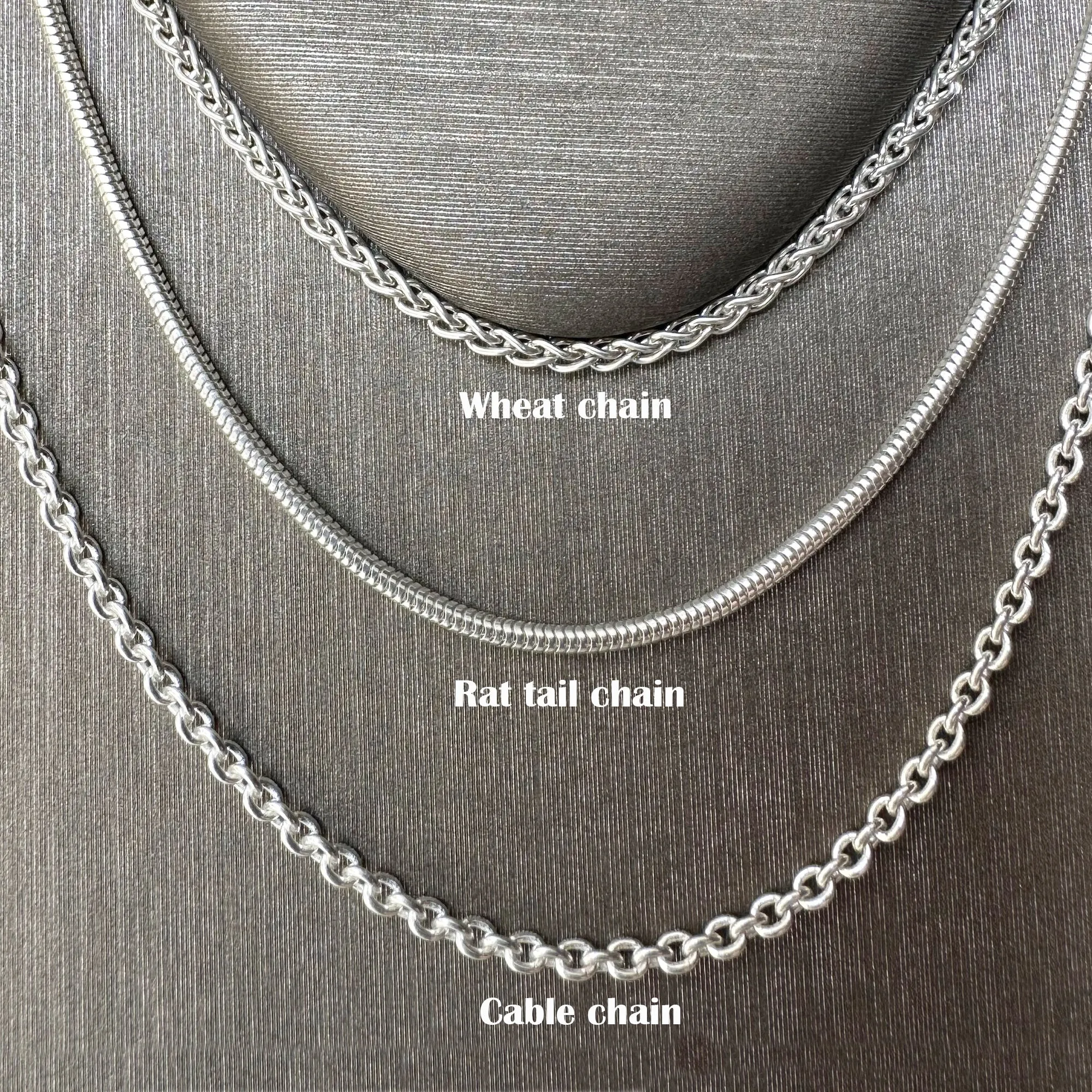 Rat Tail 925 Sterling Silver Chain 100% Made in Italy Jewelry