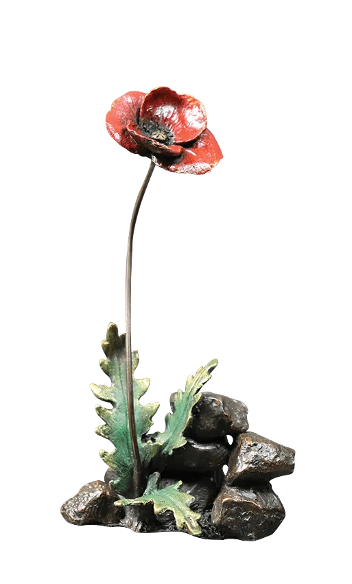 Richard Cooper Personalised Poppy Bronze Sculpture