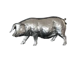 Richard Cooper Pig Nickel Resin Sculpture