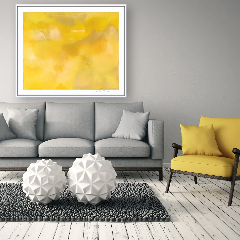 [screaming yellow zonker abstract][limited edition print by seth b minkin]