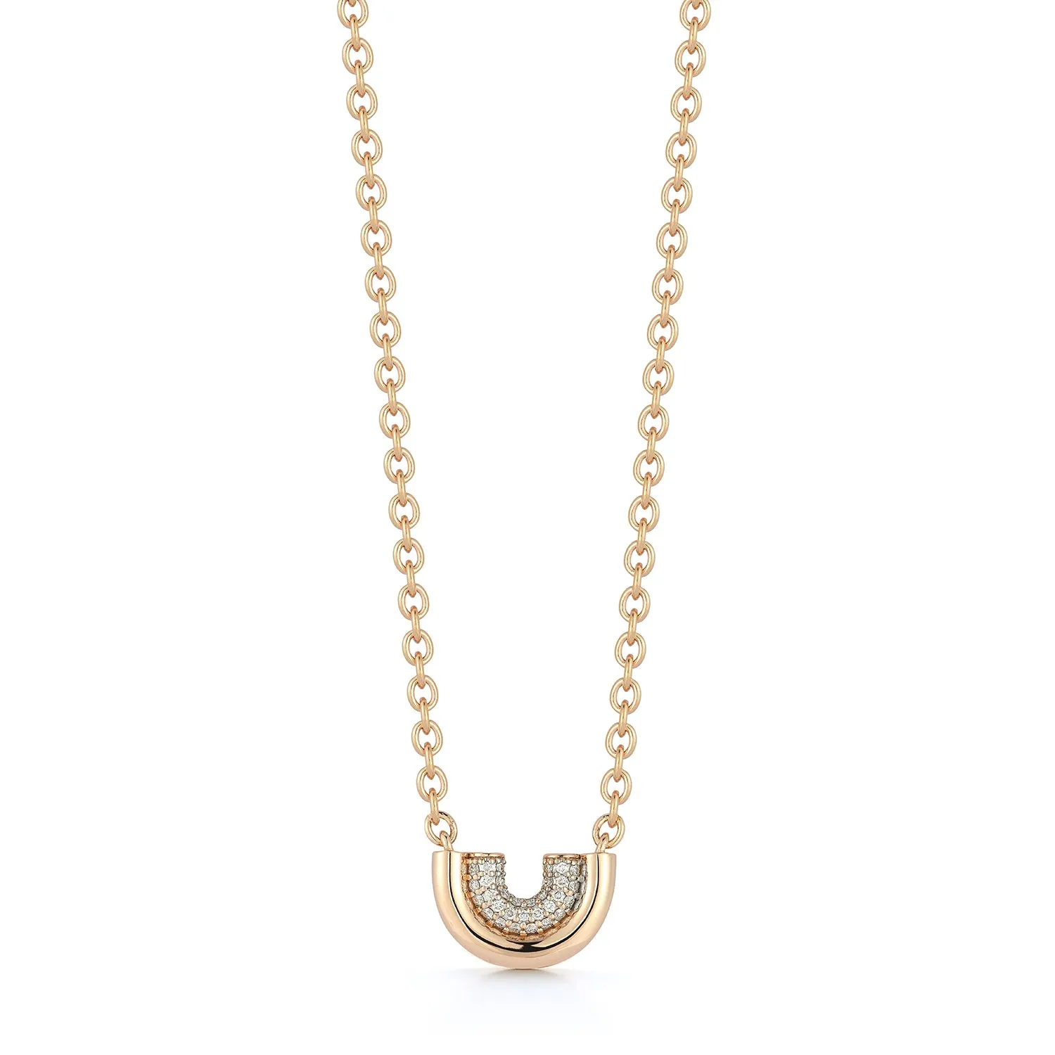 THOBY 18K GOLD AND DIAMOND TUBULAR NECKLACE