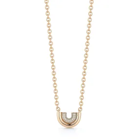 THOBY 18K GOLD AND DIAMOND TUBULAR NECKLACE