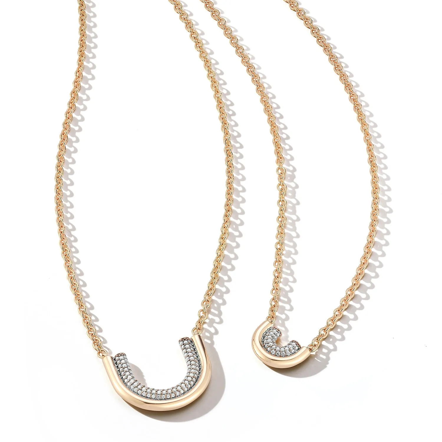 THOBY 18K GOLD AND DIAMOND TUBULAR NECKLACE