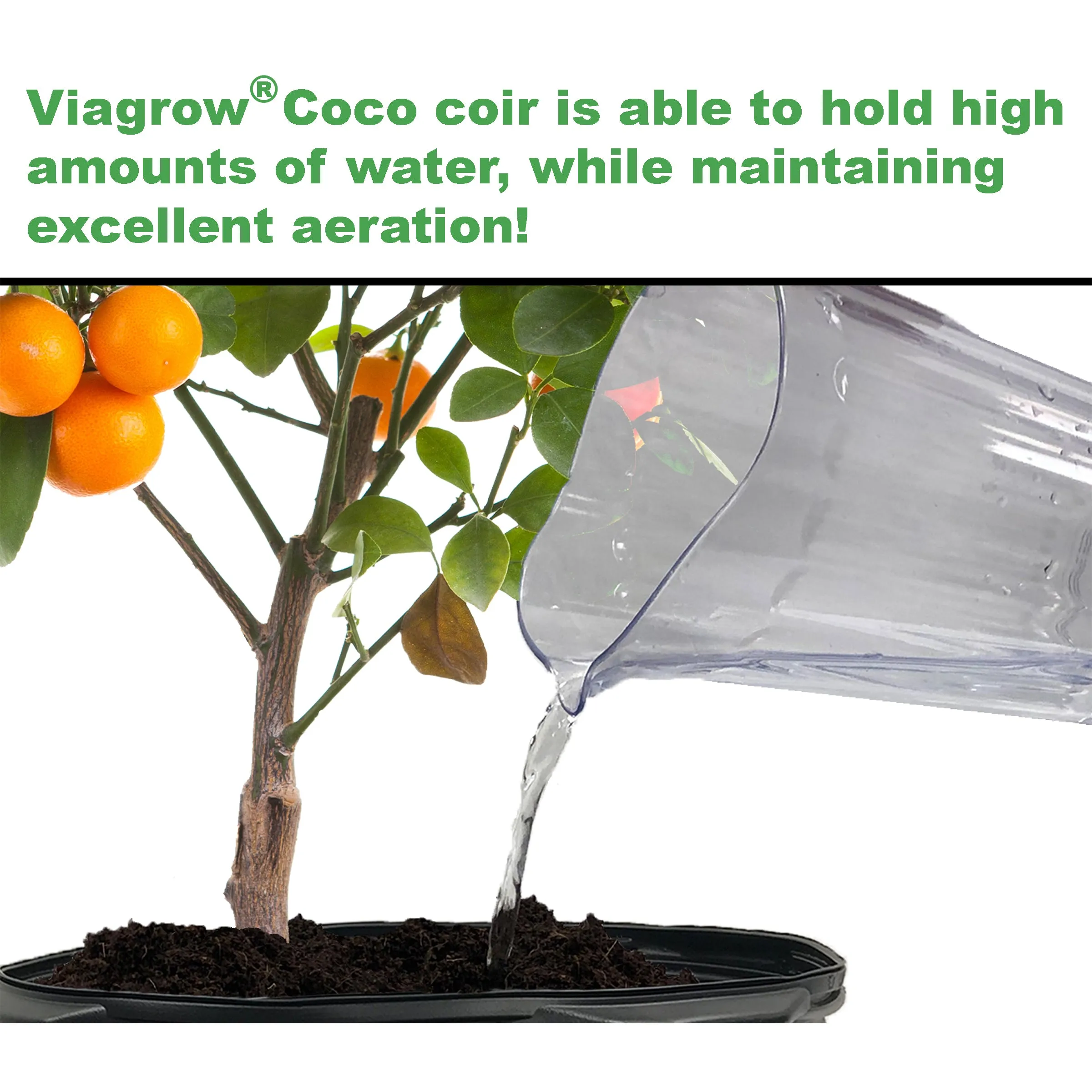 Viagrow 50L Buffered Coconut Coir Soilless Grow Media Bag, Loose ( Pallet of 90)