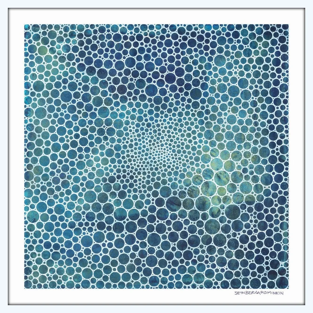 [white circles deep ocean][limited edition print by seth b minkin]