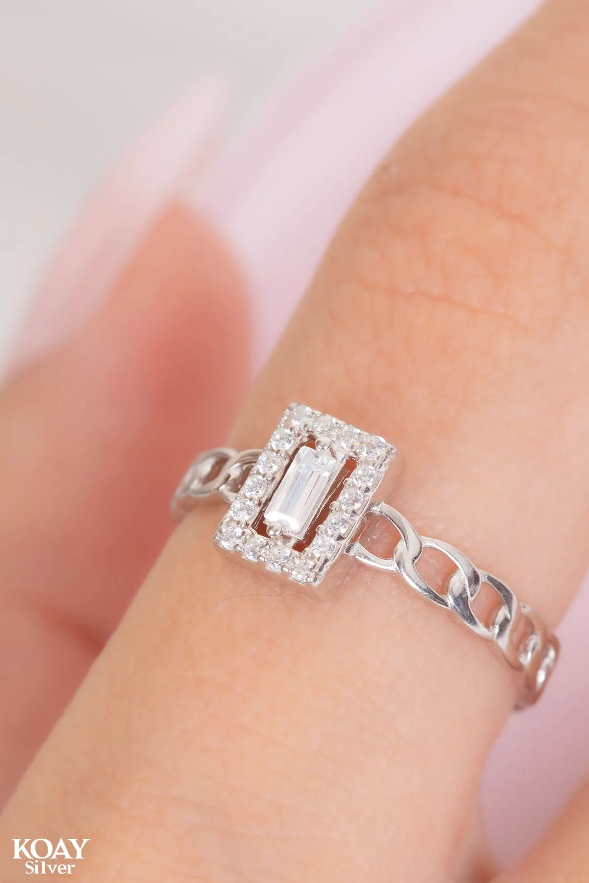 Zircon Rectangle Gourmet Ring